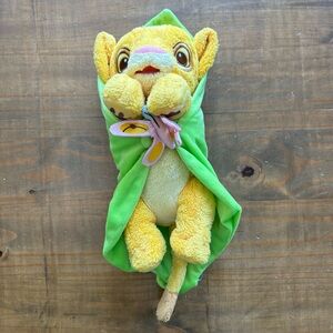 Disney Babies Lion King Baby Simba Plush w/ Leaf Blanket-Butterfly-Disney Parks